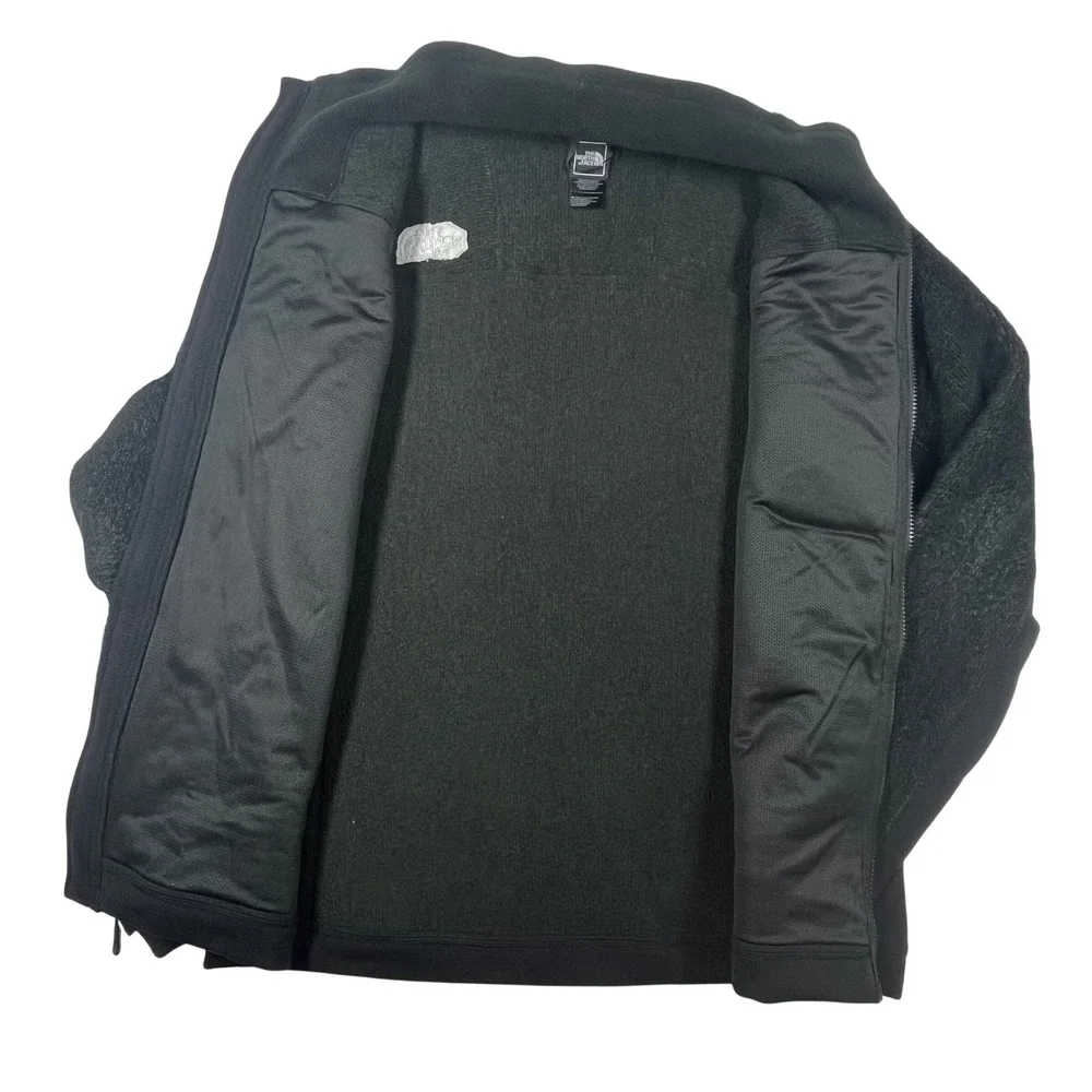 The North Face Full Zip Fleece Jacket Mens Large Black High Pile Gorpcore Hiking